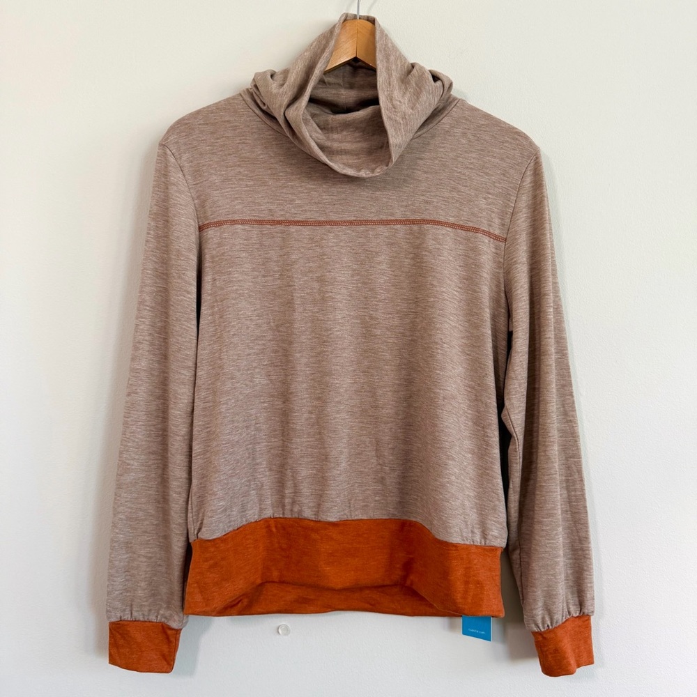 Cupshe Colorblock Long Sleeve Turtleneck Tee Women’s Size Small NWT